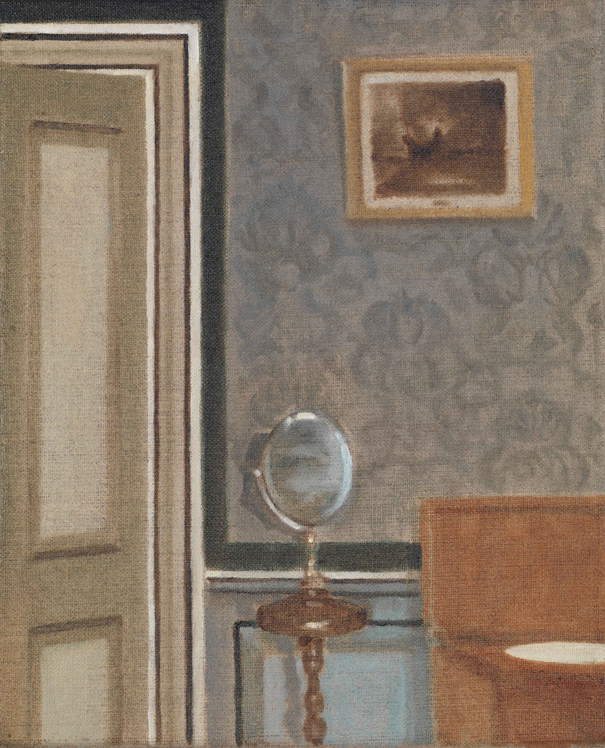 Tanja Nittka, o.T. (Huis Simon van Gijn), 2024, Öl auf Leinwand, 33 x 27 cm