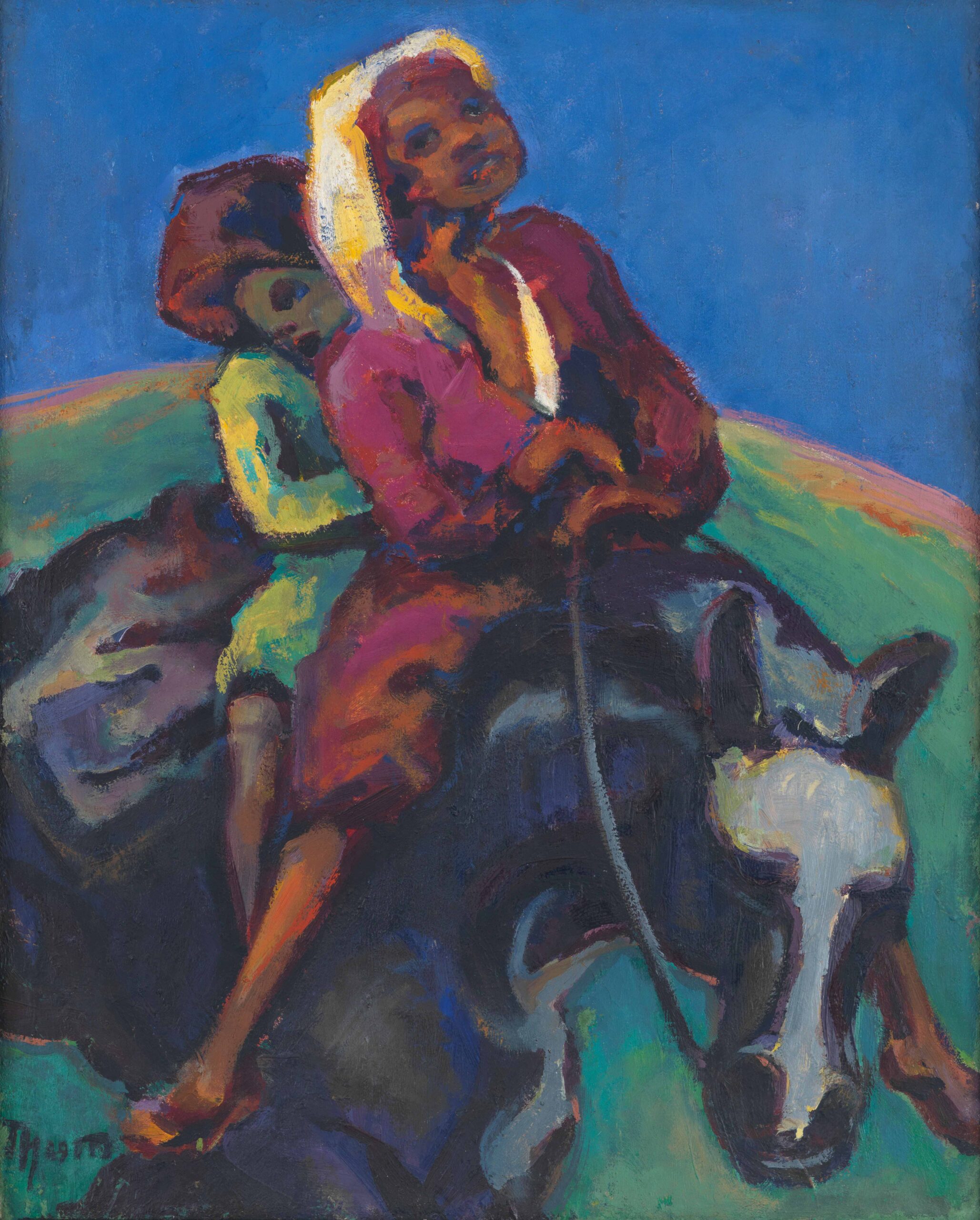 Elfriede LauckneElfriede Lauckner-Thum, Eselreiterinnen, 1928, Öl auf Leinwand, 75 x 60 cm